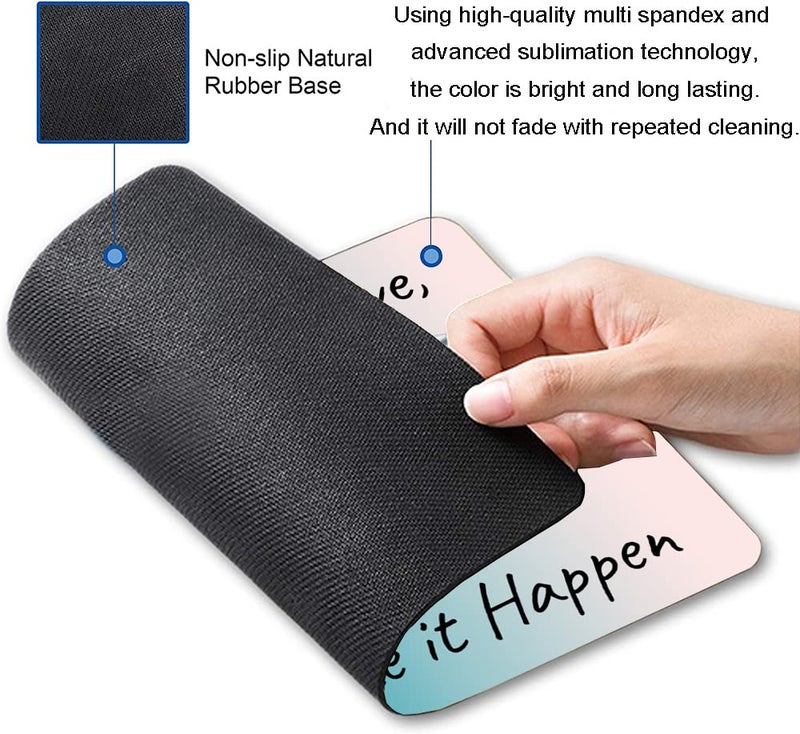 KUOSGM Mouse Pad  Premium-Textured Mouse Mat  Non-Slip Rubber Base Mousepad for Laptop  Computer & PC 9.5?7.9 in Inspirational Quote Stay Positive - Image 2